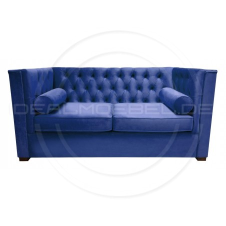 Chesterfield Sofa London Plus Samt 2-Sitzer