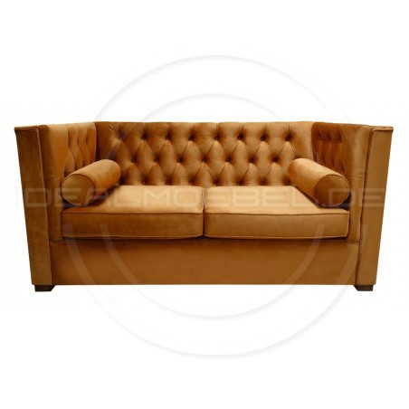 Chesterfield Sofa London Plus Samt 2-Sitzer