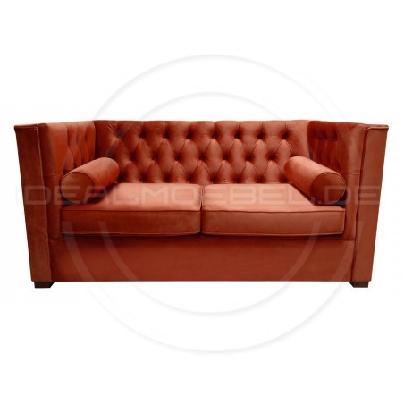 Chesterfield Sofa London Plus Samt 2-Sitzer