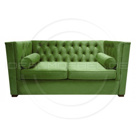 Chesterfield Sofa London Plus Samt 2-Sitzer