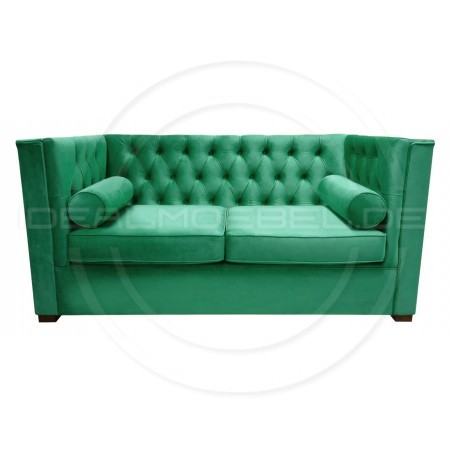 Chesterfield Sofa London Plus Samt 2-Sitzer