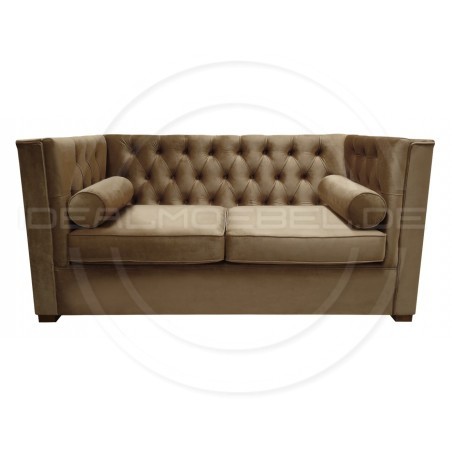 Chesterfield Sofa London Plus Samt 2-Sitzer