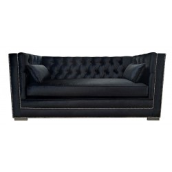 Chesterfield Schlafsofa London Plus mit Schlaffunktion Samt 2-Sitzer