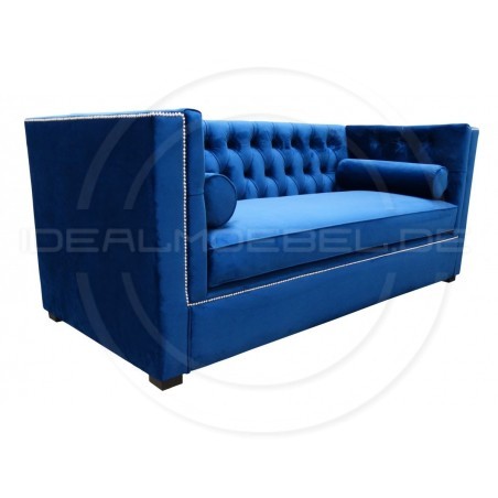 Chesterfield Sofa London Plus Samt 3-Sitzer