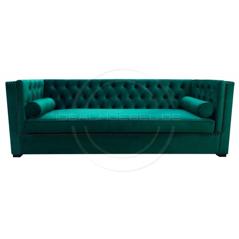 Chesterfield Sofa London Plus Samt 4-Sitzer