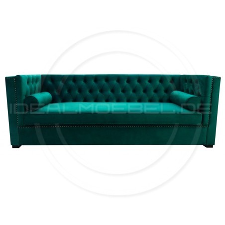 Chesterfield Sofa London Plus Samt 4-Sitzer