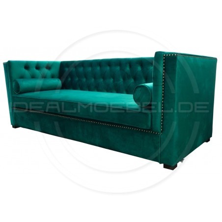 Chesterfield Sofa London Plus Samt 4-Sitzer