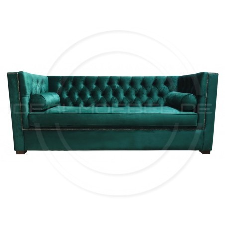 Chesterfield Schlafsofa London Plus mit Schlaffunktion Samt 3-Sitzer