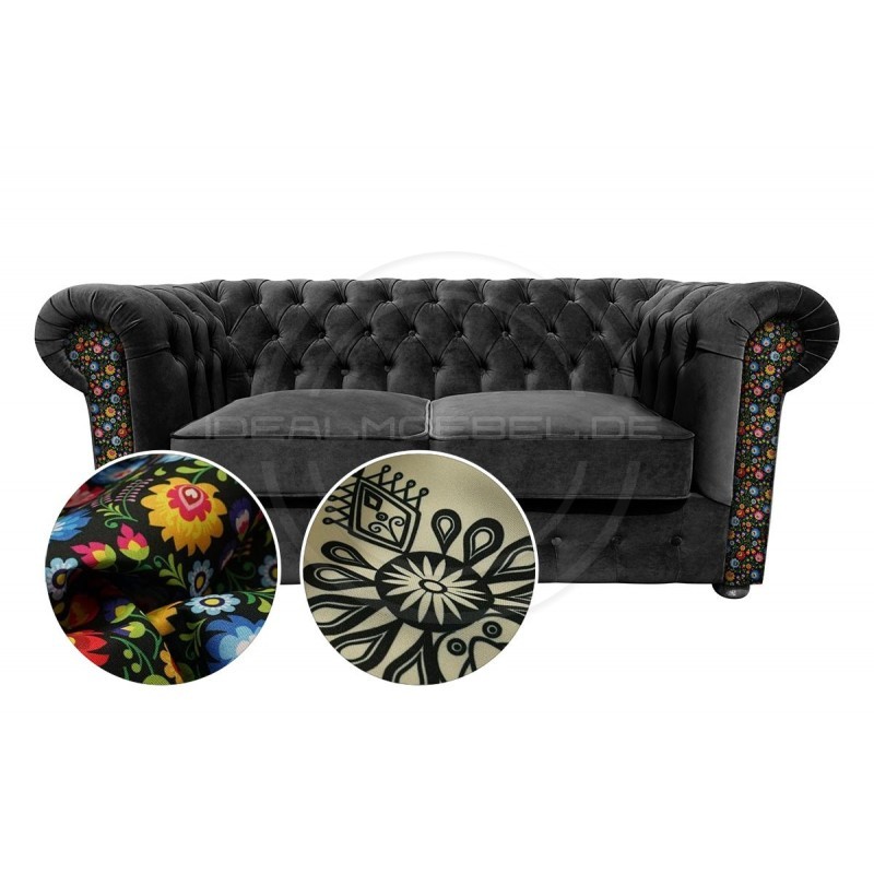 Chesterfield Sofa March mit Anmut Volksmuster 2,5-Sitzer