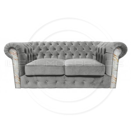 Chesterfield Sofa March mit Anmut Marmormuster 2,5-Sitzer