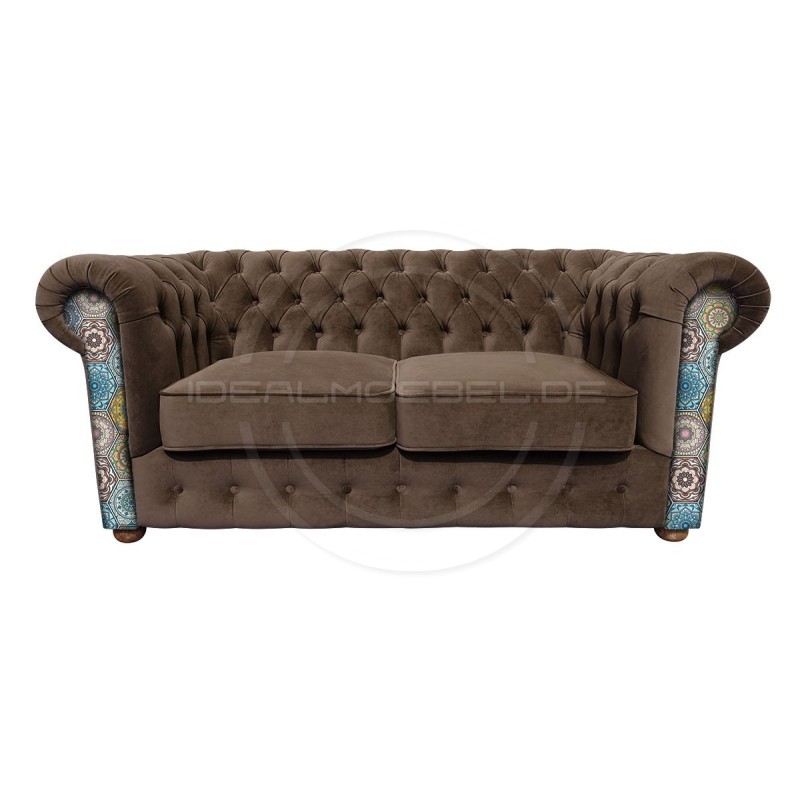 Chesterfield Sofa March mit Anmut Mandala-Muster 2,5-Sitzer