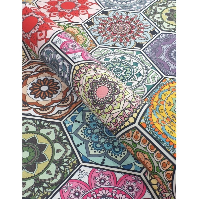 Chesterfield Sofa March mit Anmut Mandala-Muster 2,5-Sitzer