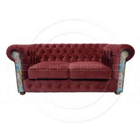 Chesterfield Sofa March mit Anmut Mandala-Muster 2,5-Sitzer