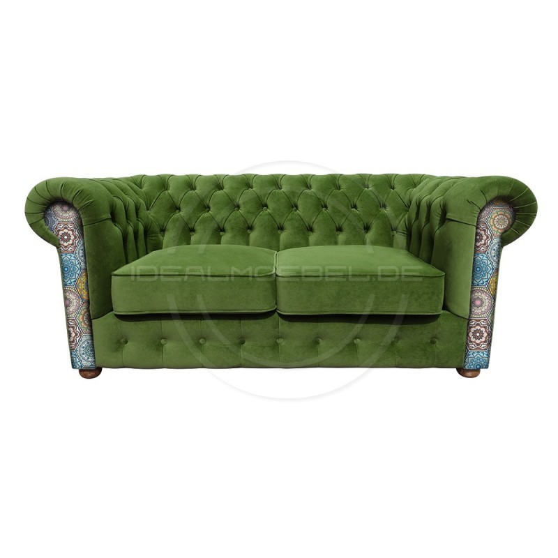 Chesterfield Sofa March mit Anmut Mandala-Muster 2,5-Sitzer