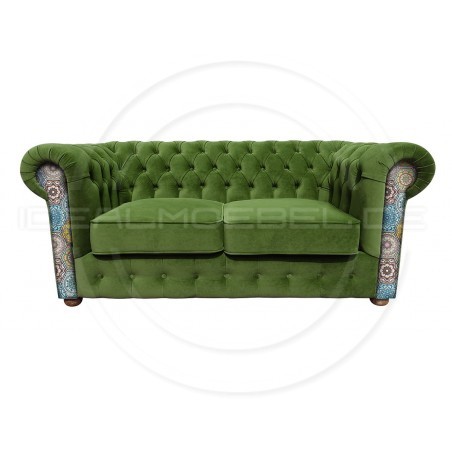 Chesterfield Sofa March mit Anmut Mandala-Muster 2,5-Sitzer