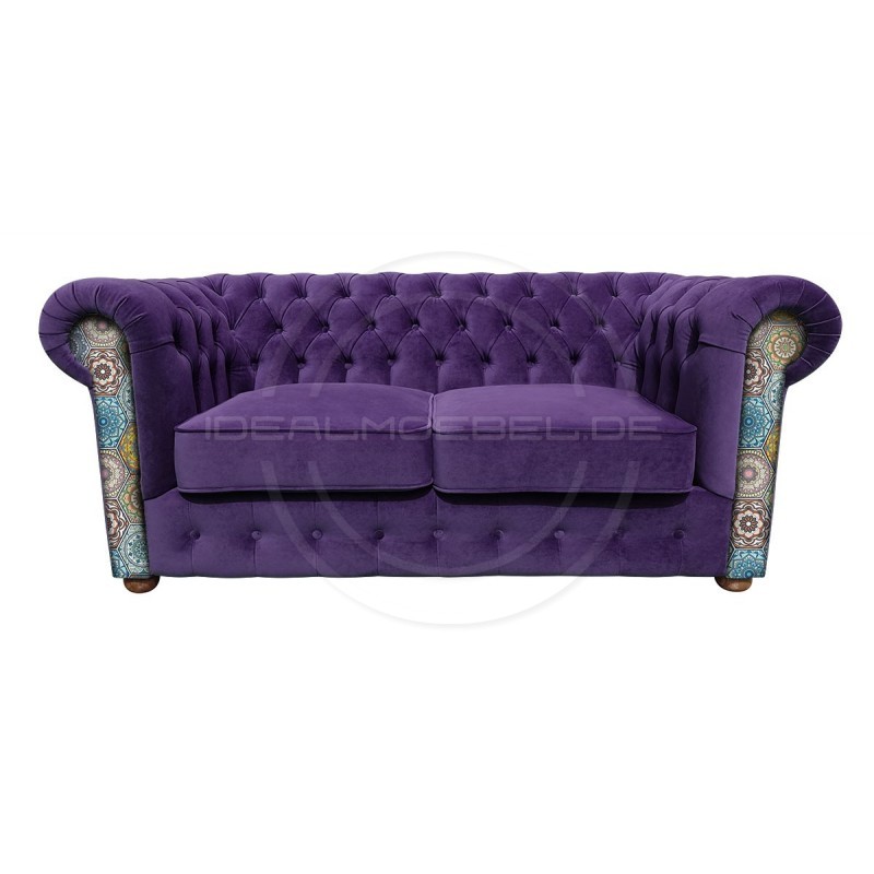 Chesterfield Sofa March mit Anmut Mandala-Muster 2,5-Sitzer