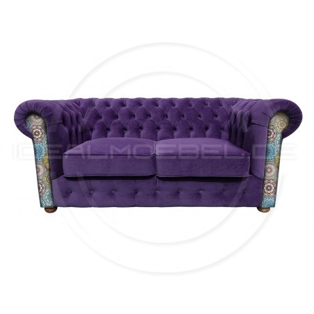 Chesterfield Sofa March mit Anmut Mandala-Muster 2,5-Sitzer