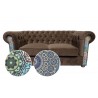 Chesterfield Sofa March mit Anmut Mandala-Muster 2,5-Sitzer