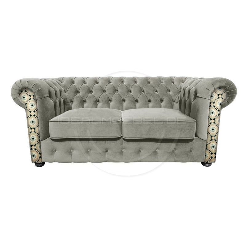 Chesterfield Sofa March mit Anmut Mandala-Muster 2,5-Sitzer