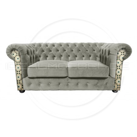 Chesterfield Sofa March mit Anmut Mandala-Muster 2,5-Sitzer