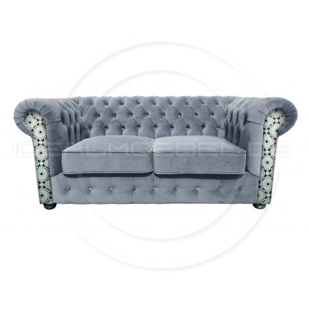 Chesterfield Sofa March mit Anmut Mandala-Muster 2,5-Sitzer
