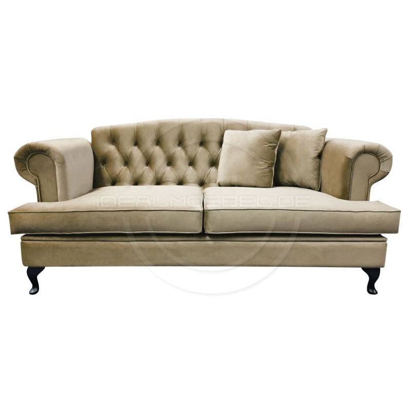 Chesterfield Sofa Dorset Samt 2-Sitzer