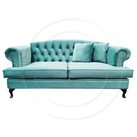 Chesterfield Sofa Dorset Samt 2-Sitzer