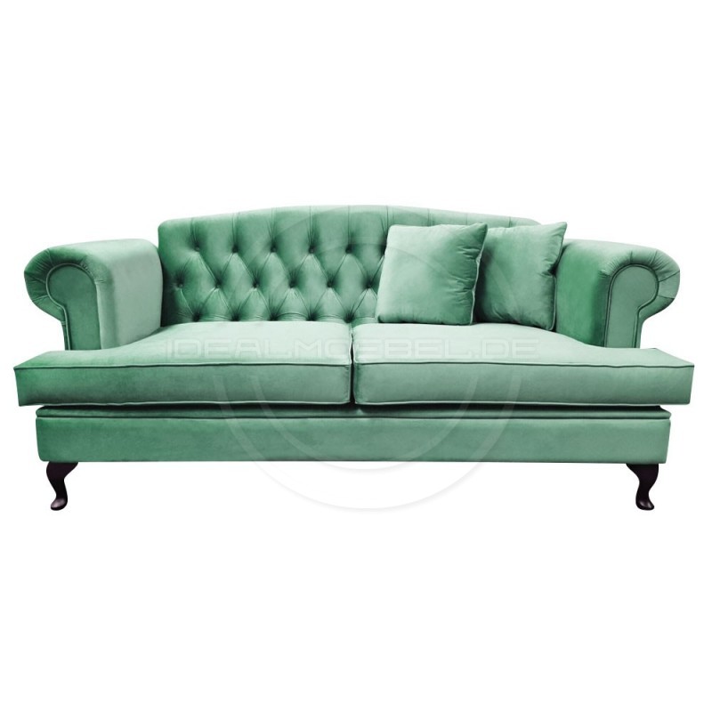 Chesterfield Sofa Dorset Samt 2-Sitzer