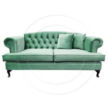 Chesterfield Sofa Dorset Samt 2-Sitzer