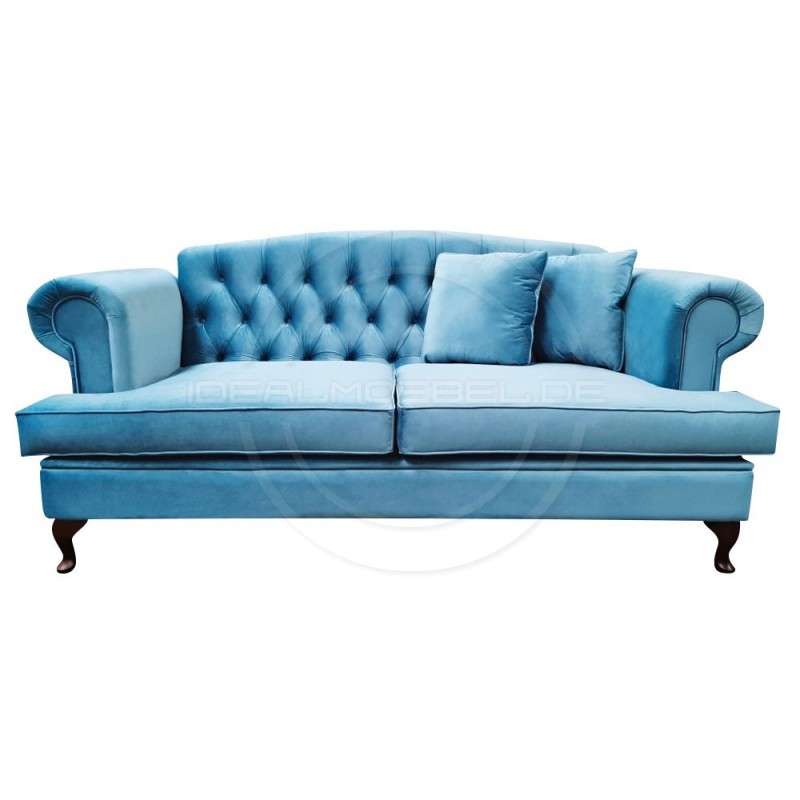 Chesterfield Sofa Dorset Samt 2-Sitzer