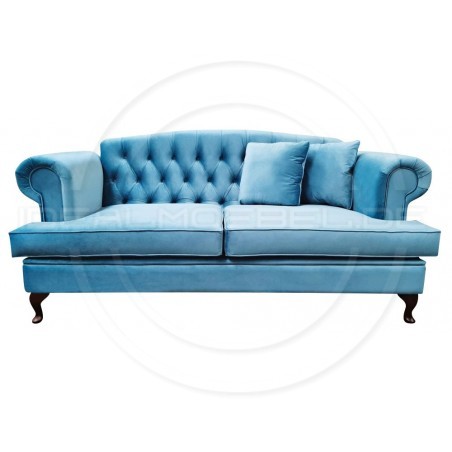 Chesterfield Sofa Dorset Samt 2-Sitzer