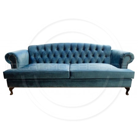 Chesterfield Sofa Dorset Ludwik Samt 4-Sitzer