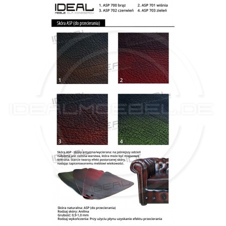 Chesterfield Ledersofa Vintage Classic 3-Sitzer