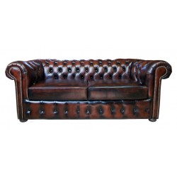 Chesterfield Ledersofa Vintage Classic 3-Sitzer