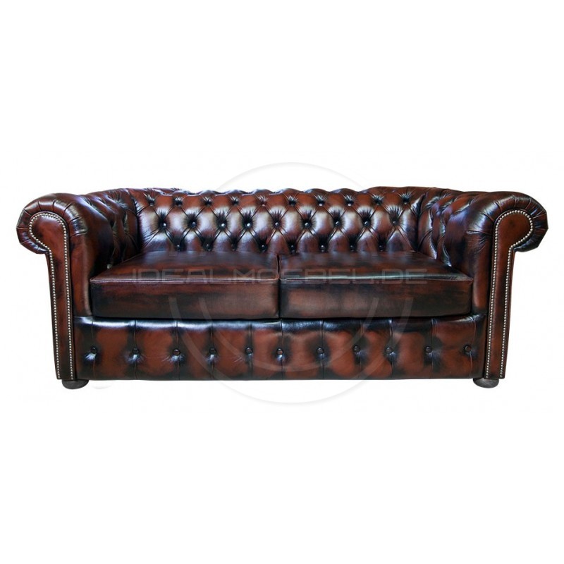 Chesterfield Ledersofa Vintage Classic 3-Sitzer