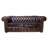 Chesterfield Ledersofa Vintage Classic 3-Sitzer