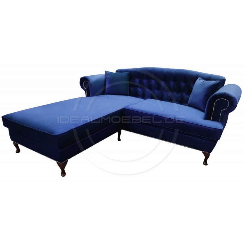 Chesterfield Ecksofa Dorset Ludwik 235x200 Samt