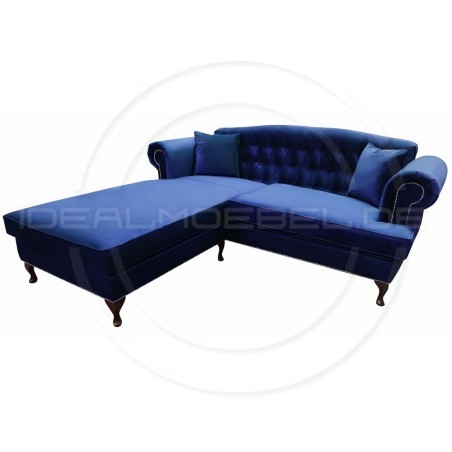 Chesterfield Ecksofa Dorset Ludwik 235x200 Samt