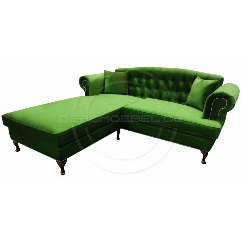Chesterfield Ecksofa Dorset Ludwik 235x200 Samt