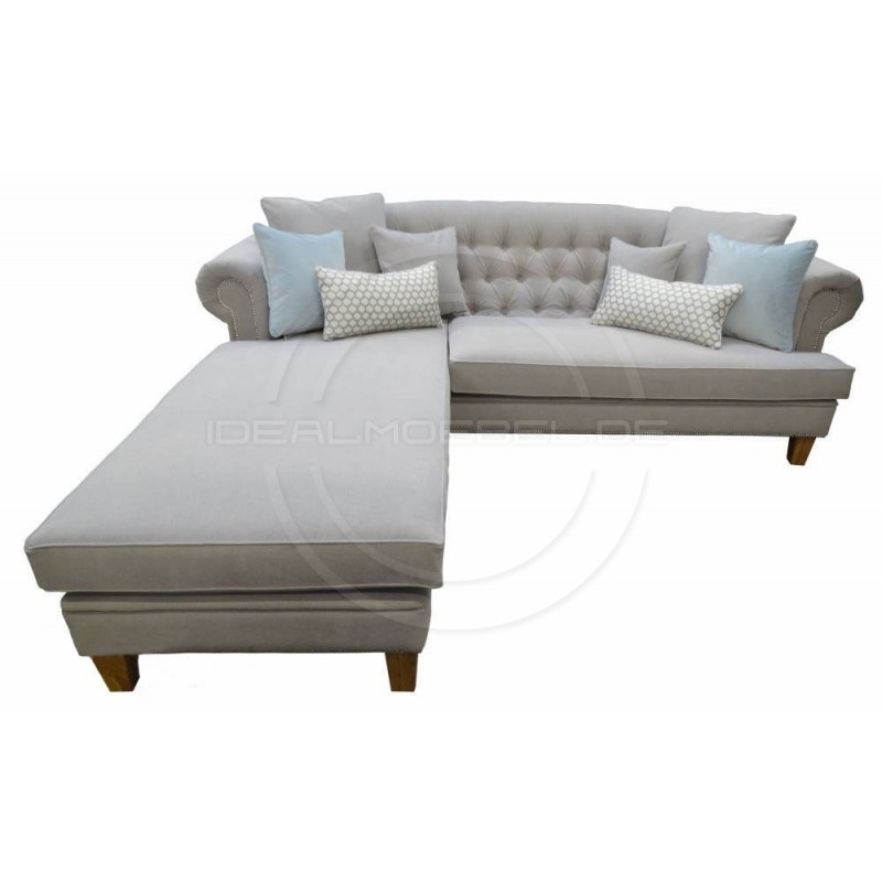 Chesterfield Ecksofa Dorset 250x200 Samt