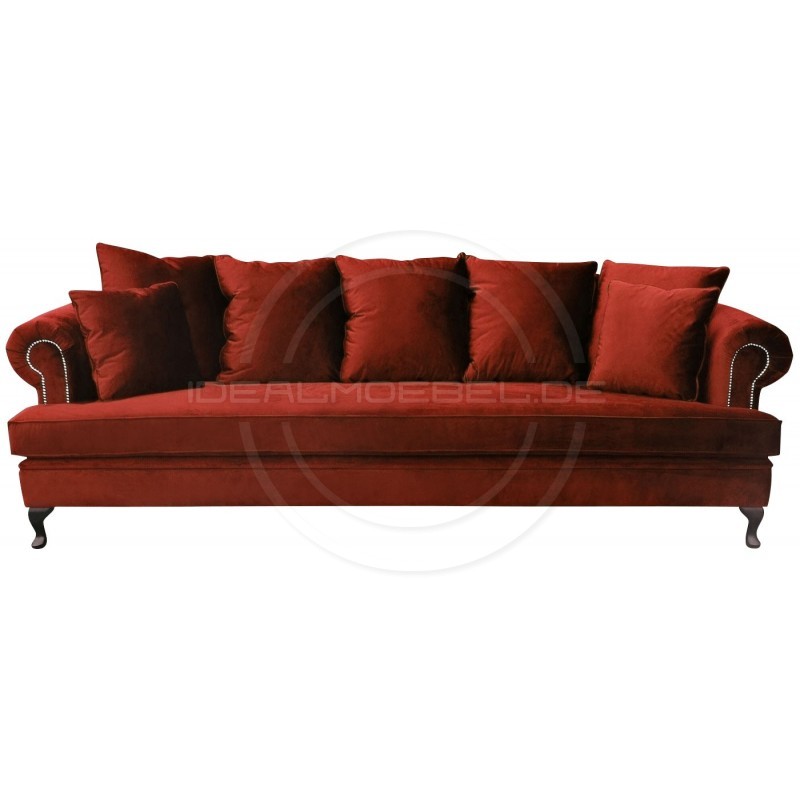 Sofa Dorset Ludwik Samt 4-Sitzer