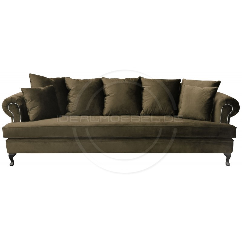 Sofa Dorset Ludwik Samt 4-Sitzer