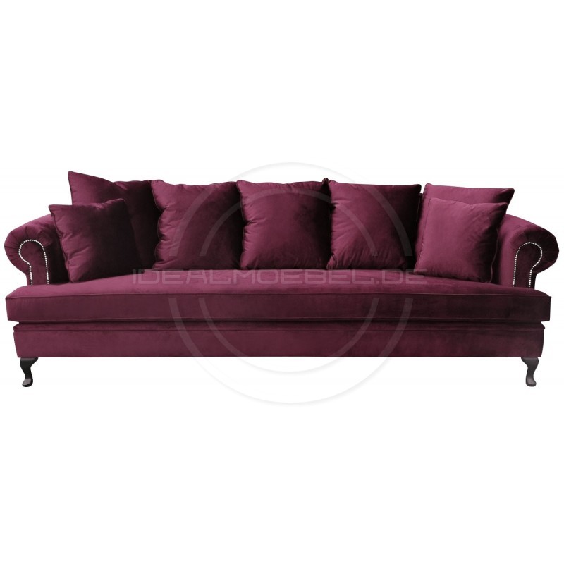 Sofa Dorset Ludwik Samt 4-Sitzer