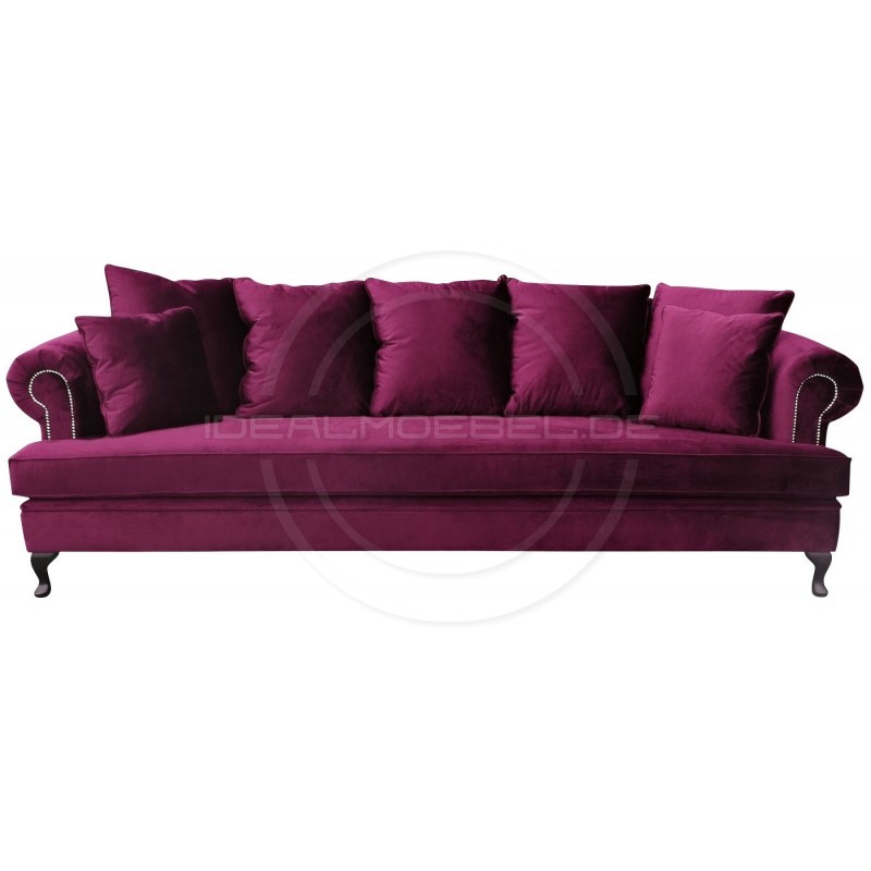 Sofa Dorset Ludwik Samt 4-Sitzer