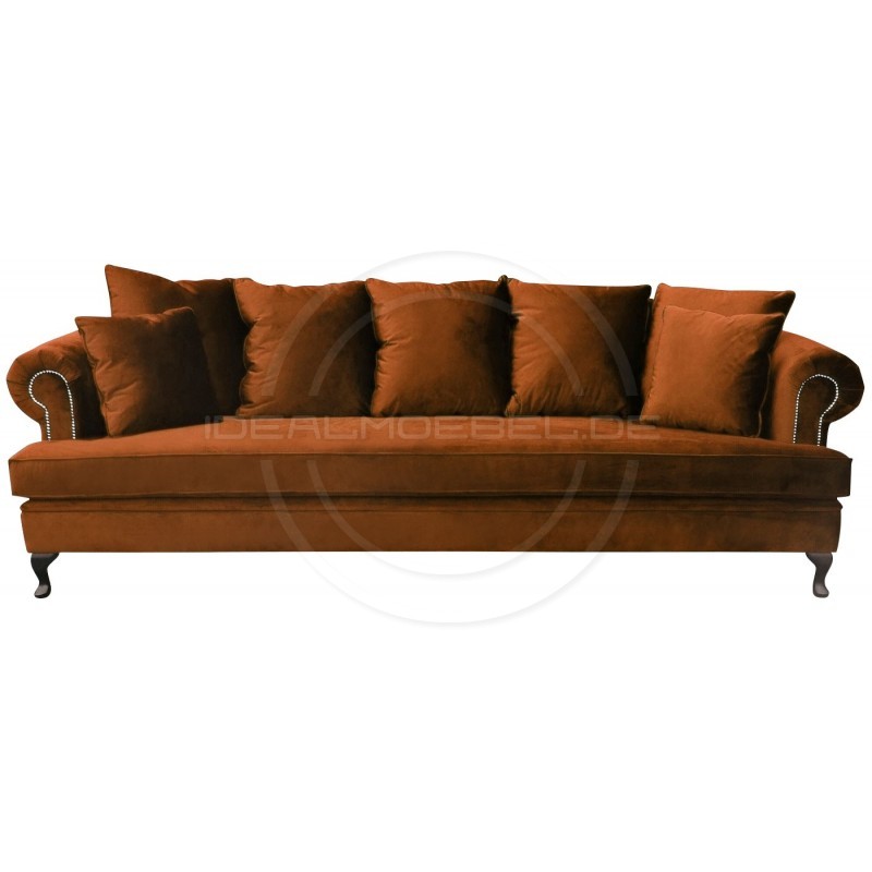 Sofa Dorset Ludwik Samt 4-Sitzer