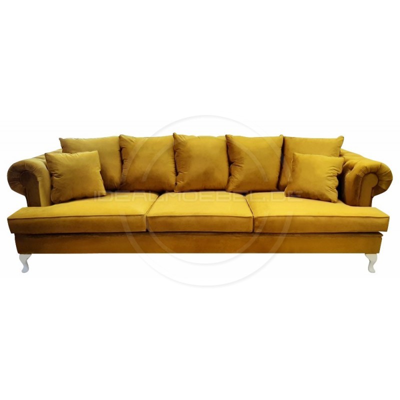 Sofa Dorset Ludwik Pik Samt 4-Sitzer