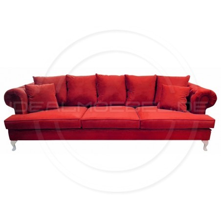 Sofa Dorset Ludwik Pik Samt 4-Sitzer