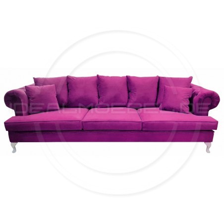 Sofa Dorset Ludwik Pik Samt 4-Sitzer