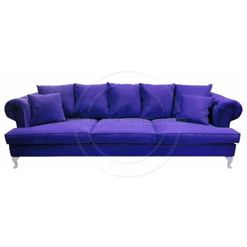 Sofa Dorset Ludwik Pik Samt 4-Sitzer