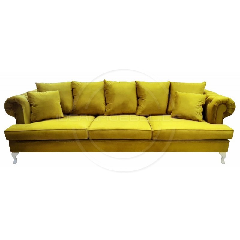 Sofa Dorset Ludwik Pik Samt 4-Sitzer